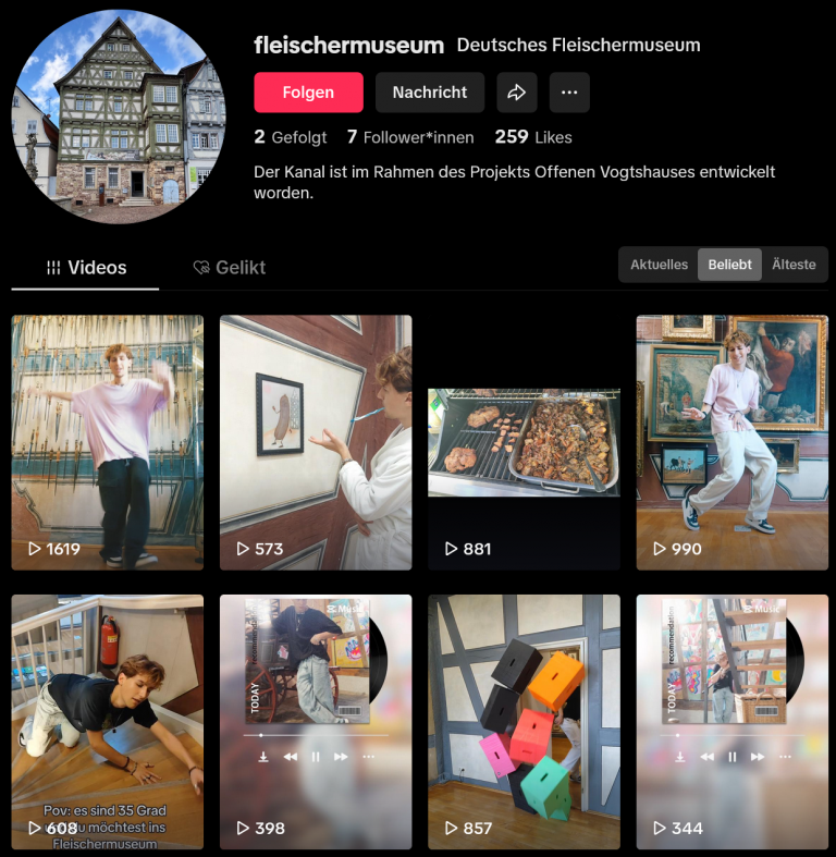 TikTok-Account Deutsches Fleischermuseum (Böblingen)