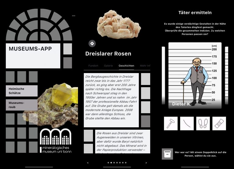 App des Mineralogischen Museums der Uni Bonn