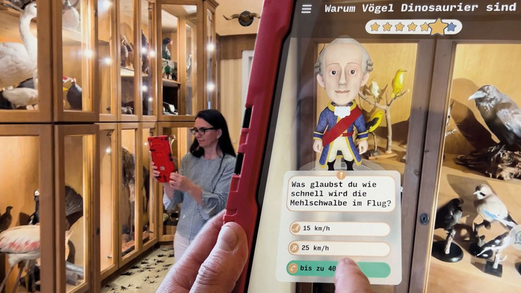 Augmented Reality-App für das Naturhistorische Museum auf Schloss Heidecksburg mit Avatar-geführten Entdeckertouren