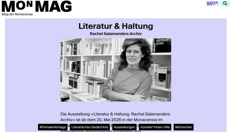 «Literatur & Haltung. Rachel Salamanders Archiv» – Ausstellungsdossier im MON Mag der Monacensia