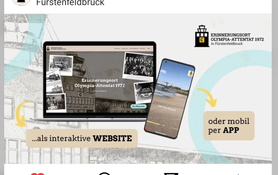 Digitaler Erinnerungsort Olympia-Attentat 1972 in Fürstenfeldbruck