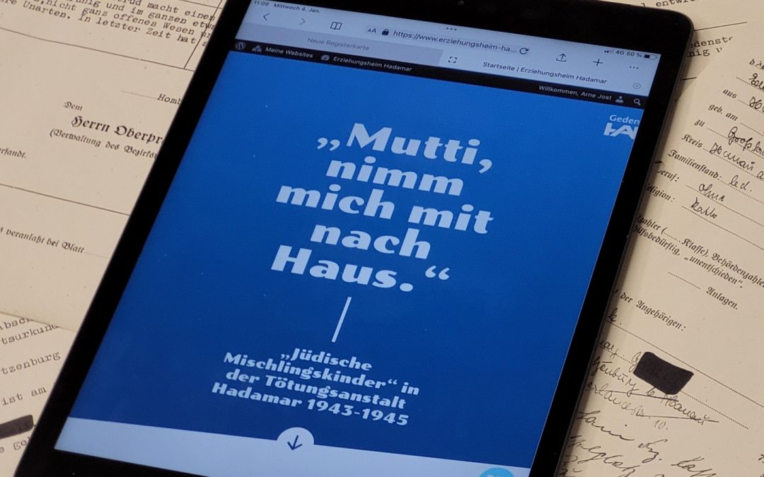 Digitale Sonderausstellung “Mutti, nimm mich mit nach Haus” – “Jüdische Mischlingskinder” in der Tötungsanstalt Hadamar 1943-1945.