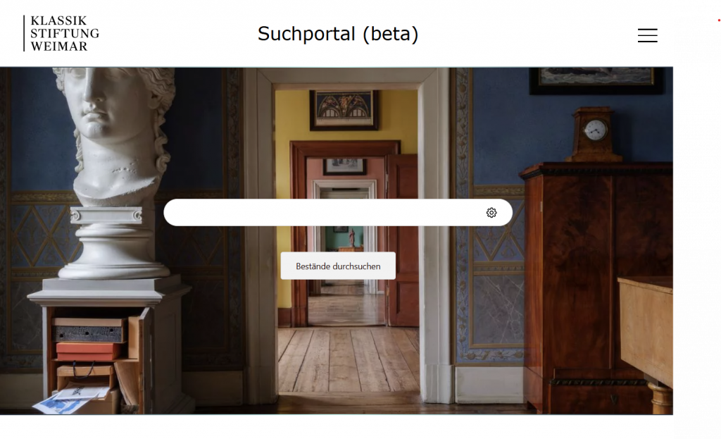 Suchportal der Klassik Stiftung Weimar