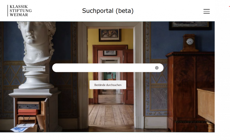 Suchportal der Klassik Stiftung Weimar
