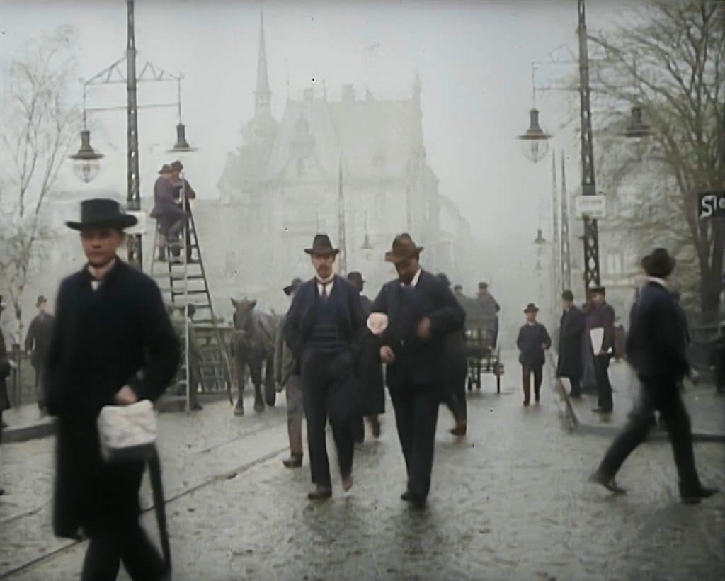 Historische Filmaufnahmen von Saarbrücken (1904) koloriert